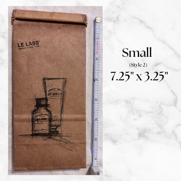 Le Labo Grasse New York Brown Paper Bags Set (Tin Tie Closure, 1 Large + 2 Small - Picture 7 of 7